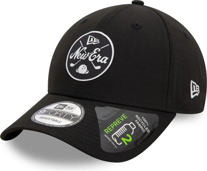 New Era 9Forty Strapback Cap - Repreve Mono Schwarz