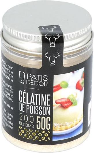 Immagine prodotto Patisdécor Gelatina di pesce in polvere 200 Bloom (50g) (19.80 g)