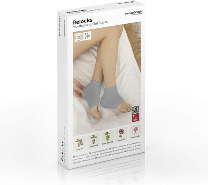 Actual product image InnovaGoods Moisturising socks with gel pads and natural oils Relocks (One size)
