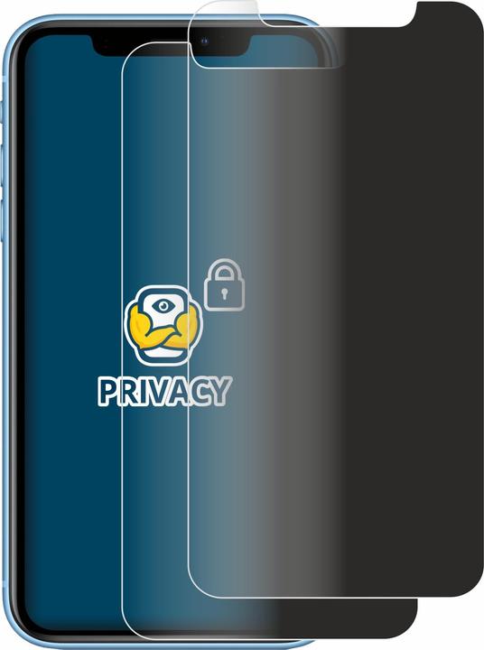 Productafbeelding BROTECT Anti-spionnetje privacyfolie Beschermfolie tegen blauw licht (2 Stuk, Apple iPhone XR)