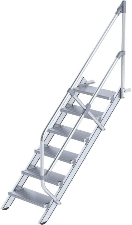 Immagine prodotto Munk Scale a 45° Larghezza gradini 600 mm 6 gradini Alluminio scanalato (Stile, 138 cm)