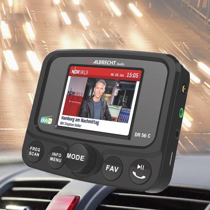 Produktbild Albrecht DR 56 C DAB+ Autoradio-Tuner mit Farbdisplay
