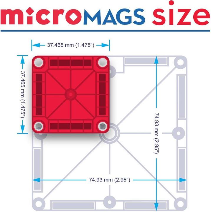 Productafbeelding Magna-Tiles microMags reisset