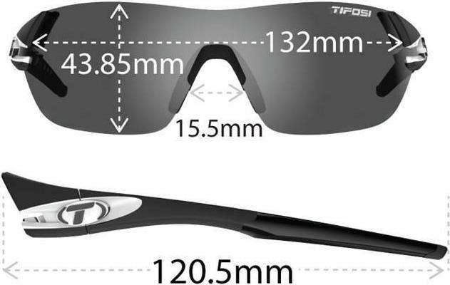 Actual product image MGA Tifosi Slice Slice Black White lenses (3 lenses 15.4% smoke, 41.4% AC red, 95.6% clear) (Black/White, Fumes, Red, Lucid)