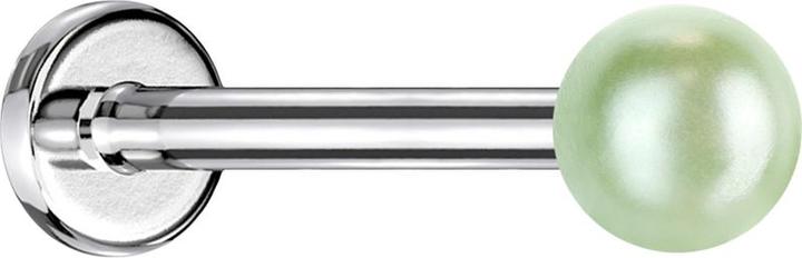 Immagine prodotto Star Piercing Micro Labret filo interno argento perla verde chiaro (senza ottone, Acciaio chirurgico 316L, Acrilico)