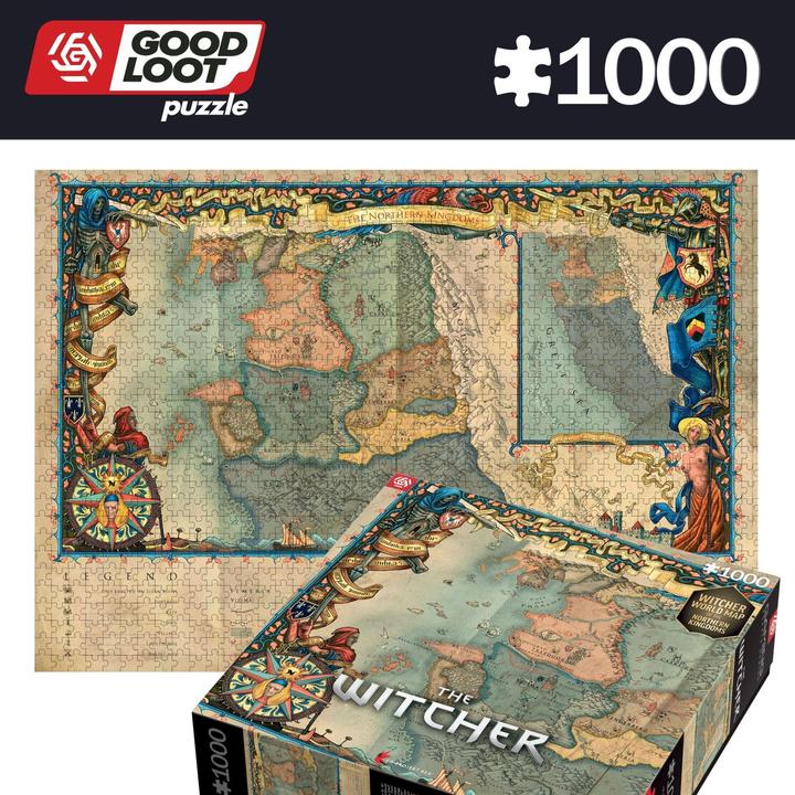 Actual product image Good Loot The Witcher: Northern Kingdom Map - Puzzle (1000 pieces)