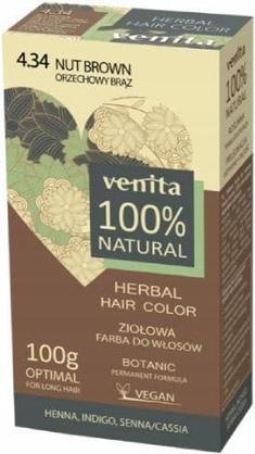 Venita - Herbal Hair Color Herbal Hair Dye 4.34 Nutty Brown (4.34 Orzechowy Brąz)