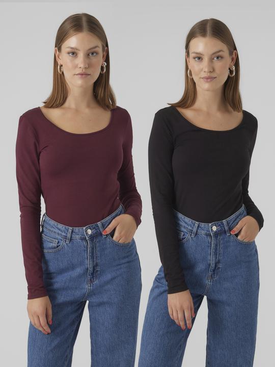 Actual product image Vero Moda 2-pack long sleeve blouse (XS)
