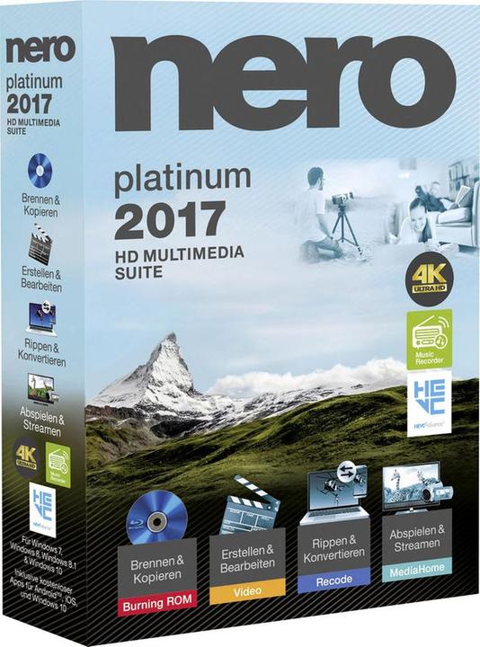 Produktbild Nero 2017 Platinum (1 User, unbegrenzt)