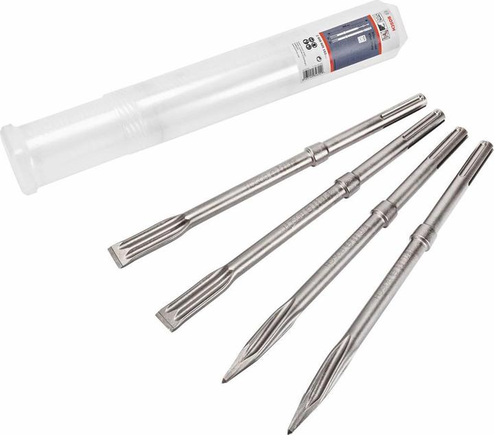 Actual product image Bosch Professional Zubehör PRO SDS max-5C chisel set, pointed chisel 400 mm, flat chisel 25 x 400 mm, 2+2 pcs. (400 mm)