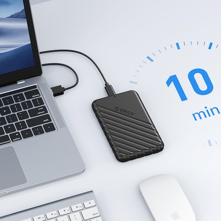 Productafbeelding Orico HDD / SSD Enclosure 25PW1-U3 for SATA 2.5inch, microUSB 3.0, Black (2.5")