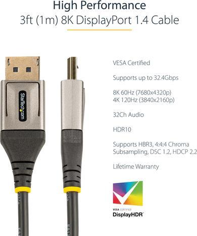 Produktbild StarTech DP14VMM1M DisplayPort-Kabel (1 m, DisplayPort)