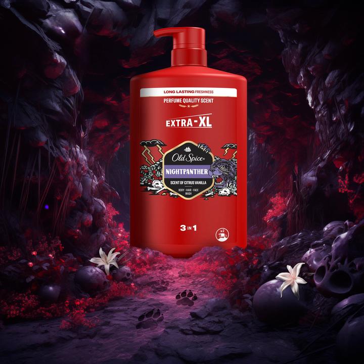 Produktbild Old Spice Shampoo & Body Wash Night Panther Haarshampoo (1000 ml, Flüssiges Shampoo)