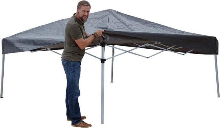 Actual product image Keller Fahnen Blache für Faltpavillon 3x3m Grau PE 180 g/m2