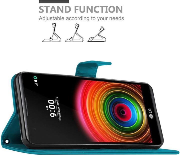 Actual product image Cadorabo Flower Book Cover (LG X Power)