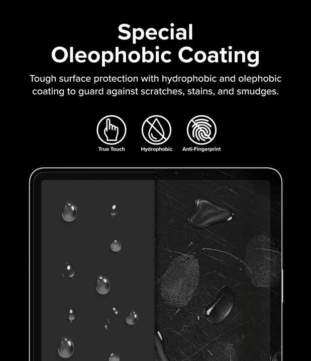 Actual product image Ringke Galaxy Tab S8+ / S7+ / S7 FE Screen Protector Invisible Defender Tempered Glass Transparent (1 Piece, S8 Plus)