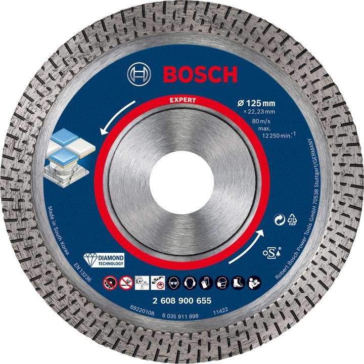 Bosch Professional Zubehör Dischi da taglio diamantati EXPERT HardCeramic, 125 x 22,23 x 1,4 x 10 mm