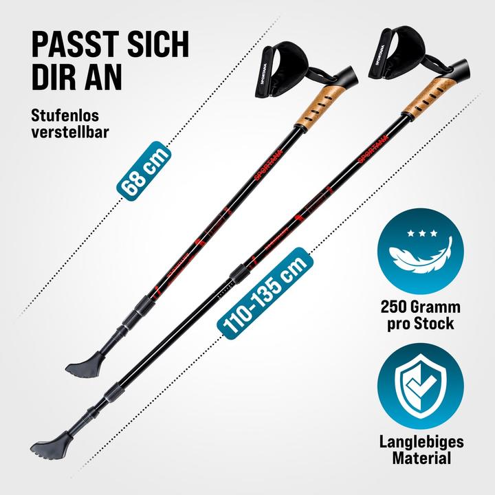 Immagine prodotto Deuba Bastoncini da trekking (68 - 135 cm)