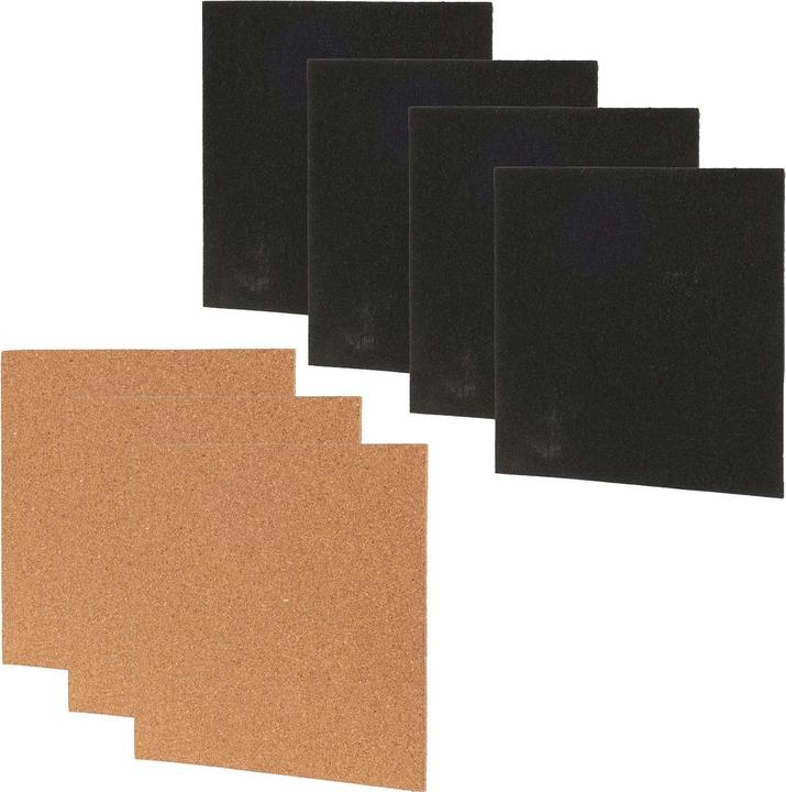 Actual product image Casativo 4 chalkboards and 3 cork pin boards with 1 chalk pen, 21 glue dots and 6 pins, each 22 x 22 cm (Combination board, 22 x 22 cm)