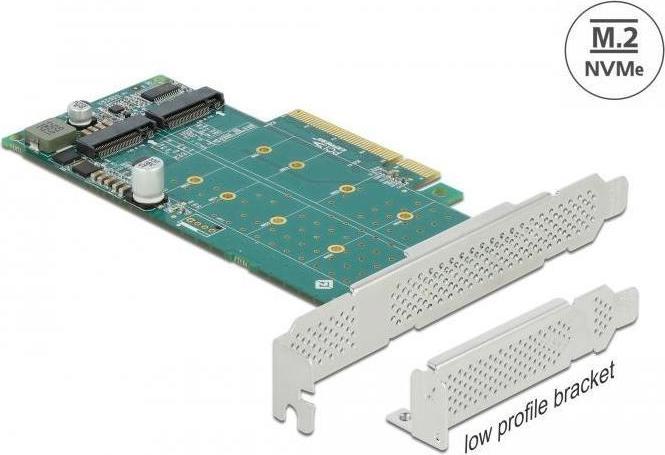 Produktbild Delock PCI Express x8 Card to 2 x internal NVMe M.2 Key M