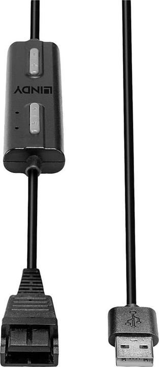 Produktbild Lindy USB-Headset-Adapter Typ A auf Schnellkupplung Zur Verwendung mit Headsets der Marke Jabra, Typ QD