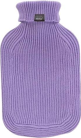Actual product image Fashy Hot water bottle with knitted coverLilac, 2 l (2 l)