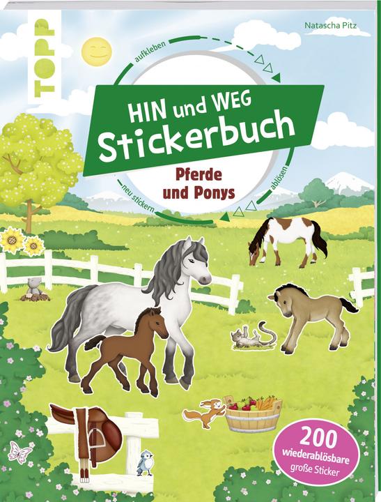 Actual product image Das Hin-und-weg-Stickerbuch. Pferde und Ponys (German, Natascha Pitz, 2018)