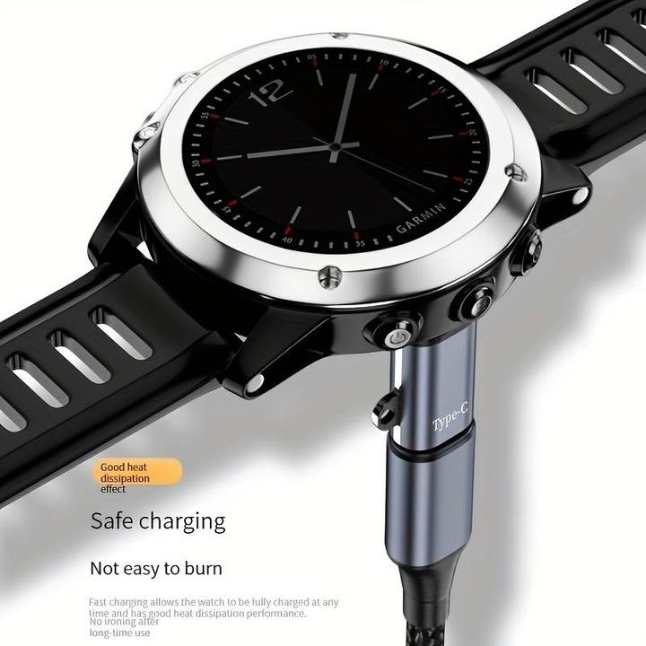 Actual product image PhoneLook Adaptateur chargeur universel pour montre Garmin avec prise Lightning (iPhone)