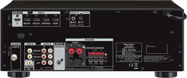 Produktbild Pioneer Vsx-531d (5.1 Kanal, DAB+)