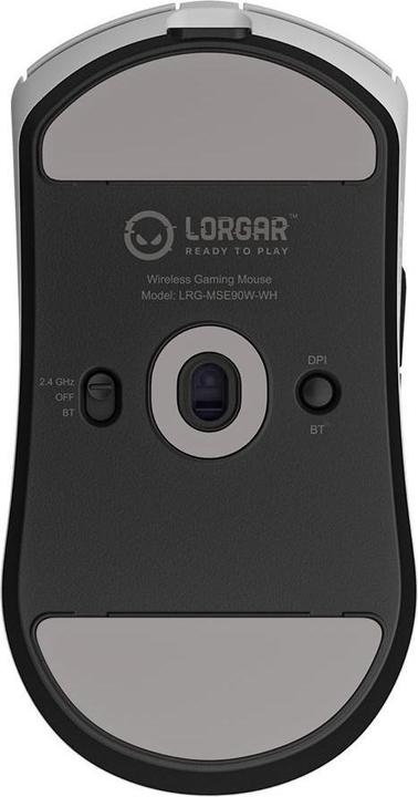 Produktbild Lorgar Computer mouse MSE90W, Magnesium Alloy Wireless Gaming Mouse Elite, White