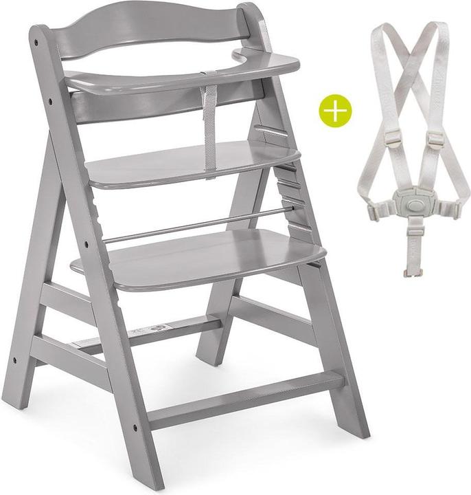 Actual product image Hauck Highchairs Alpha Plus Grey Newborn Set Deluxe - 4-piece highchair (Highchair)