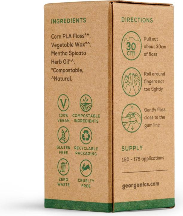 Actual product image Georganics Natural dental floss (50 m)