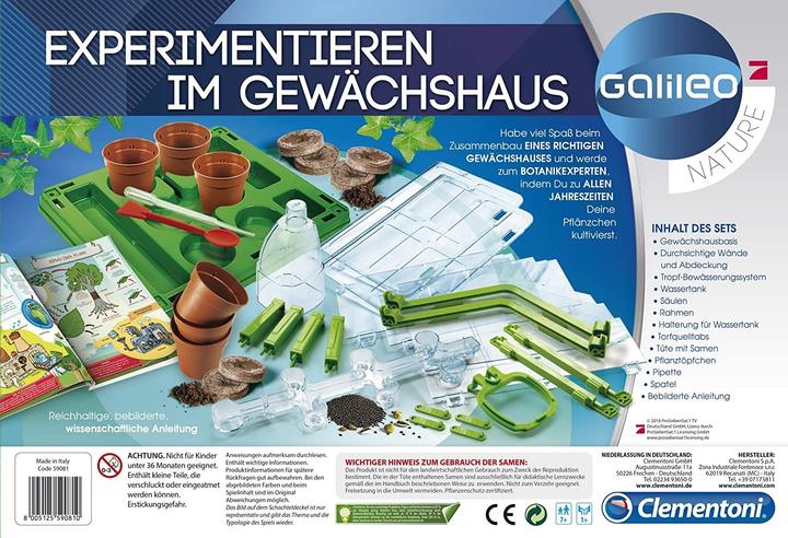 Actual product image Clementoni Galileo Experimenting in the greenhouse