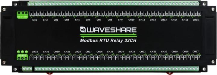 Produktbild WaveShare 32-Kanal Relais RS485 Modbus RTU Relay 32CH