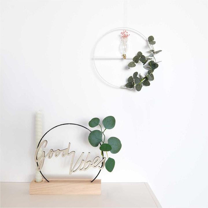 Image du produit Rico Design Anneau métallique avec barre transversale Blanc, 25 cm