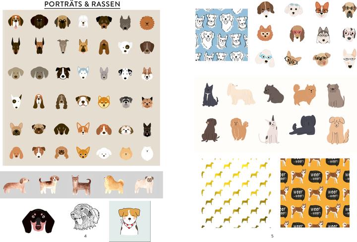 Produktbild Bullet Journal Stickerbuch – Hundeglück