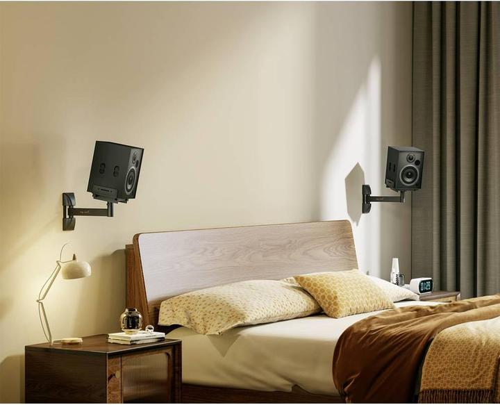Immagine prodotto myWall My Wall Lautsprecher-Wandhalterung 1 St. (1 coppia, Installazione a parete, Inclinabile, Rotante, Perno di rotazione)