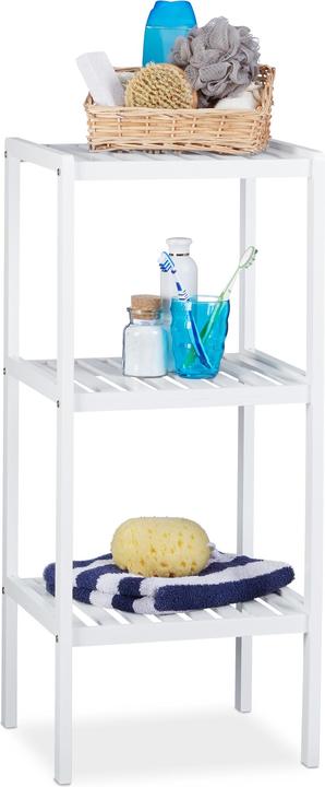 Actual product image Relaxdays Bamboo Bathroom Shelf (34.5 x 33 x 80 cm)