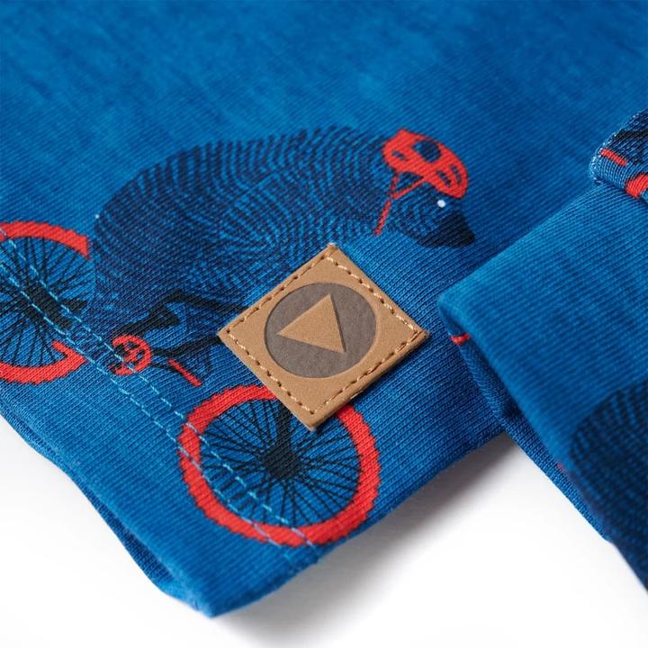 Produktbild VidaXL Kinderpyjama mit Langen Ärmeln Petrolblau 140,Material (140)