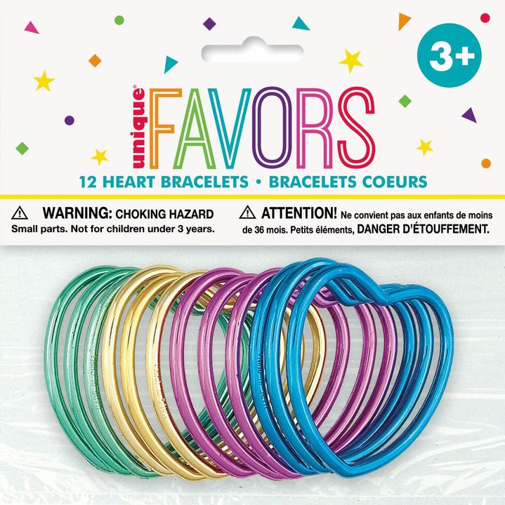 Produktbild Unique Glitzernde Herz-Armbänder (12 Stk.) (Plastisch)