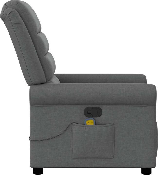 Actual product image VidaXL Massage armchair dark grey fabric massage TV armchair