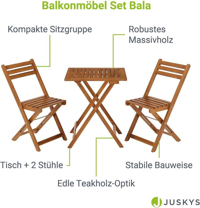 Immagine prodotto Juskys Divano a 3 pezzi (56 cm)