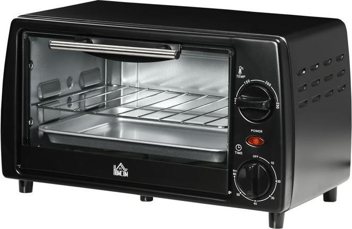 Swisshandel24 Mini-Ofen Toasterofen, 1 Backblech, 1 Grilrost, 10 L Kapazität, Timer-Funktion, 36.5cmx26cmx22cm, Sc