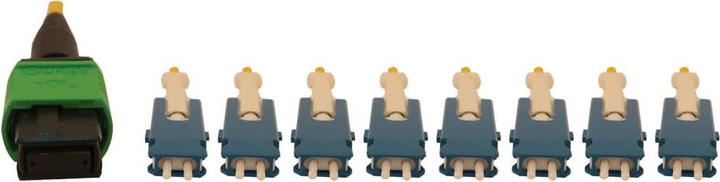 Actual product image Eaton 40/100/400G Singlemode 9/125 OS2 Breakout Fibre Optic Cable 16F MTP/MPO-APC to 8x Du (2 m)