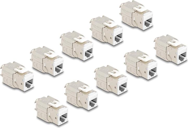 Image du produit Delock Keystone Modul RJ45 Buchse zu LSA Cat.6A werkzeugfrei (Module Keystone)