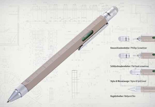 Immagine prodotto Troika CONSTRUCTION Multitasking Kugelschreiber, Beton (Grigio cemento, 1 x)