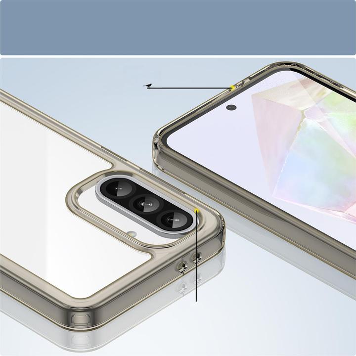 Actual product image Hurtel Outer Space Case for Samsung Galaxy A26 Cover with flexible frame - Semi-transparent, black (Samsung Galaxy A26)