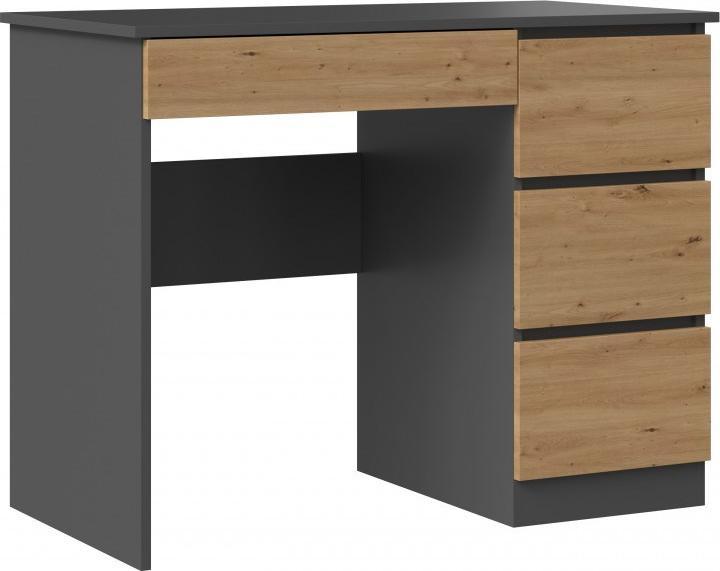 Actual product image Topeshop Desk MIJAS RIGHT 98x51x76 cm Anthracite/Artisan (98 x 51 x 76 cm)