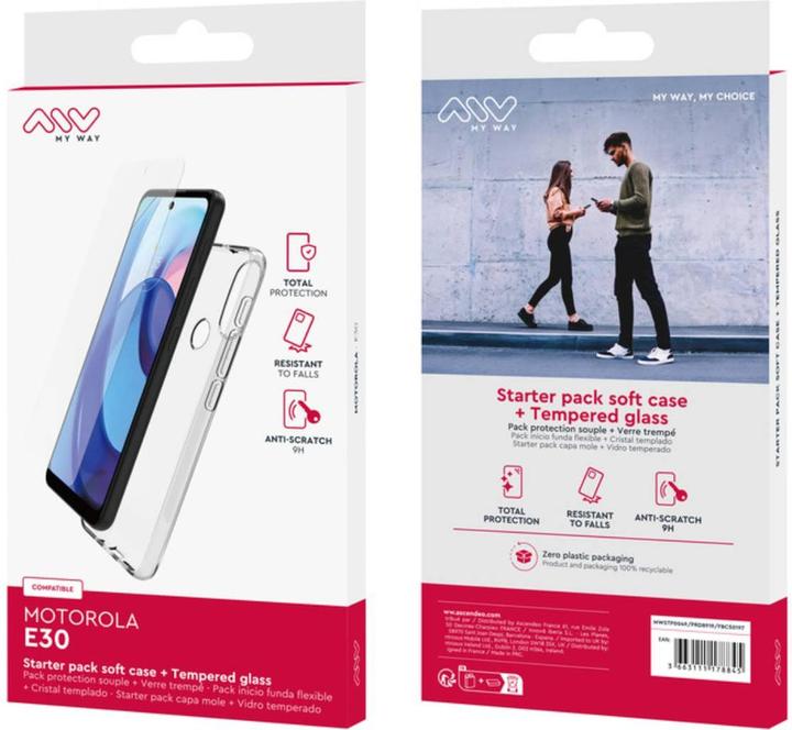 Immagine prodotto My Way Starter Pack Coque Souple Verre Trempe Motorola E30 (Motorola E30)