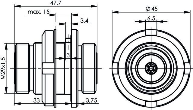 Actual product image Telegärtner 7-16 Connector J01123C0003 (Antenna cable)